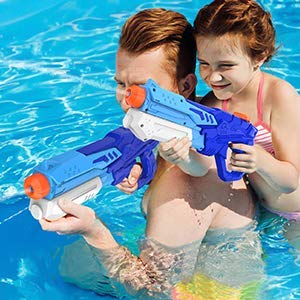 Pistola de Agua, 600ml Pistolas de Agua para Niños Niñas, Potente Chorro de Agua con un Alcance Largo 8m-10m, Water Pistol Gun para Batalla de Agua, Fiestas de Verano al Aire Libre