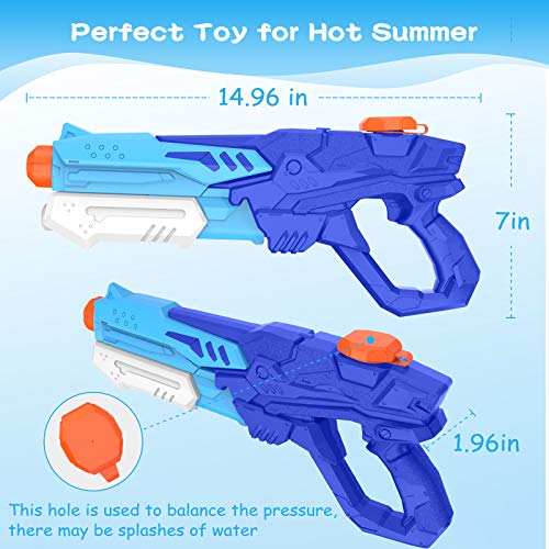 Pistola de Agua, 600ml Pistolas de Agua para Niños Niñas, Potente Chorro de Agua con un Alcance Largo 8m-10m, Water Pistol Gun para Batalla de Agua, Fiestas de Verano al Aire Libre