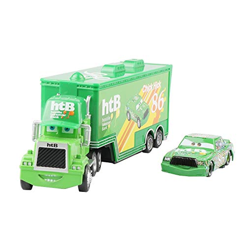 Pixar Cars 2 3 Juguetes Regalo de cumpleaños Rayo Mcqueen Juguete for niños Jackson tormenta Mack Truck tío uno y Cincuenta y Cinco Diecast Modelo de Coche (Color : 2pcs Chick Hicks)