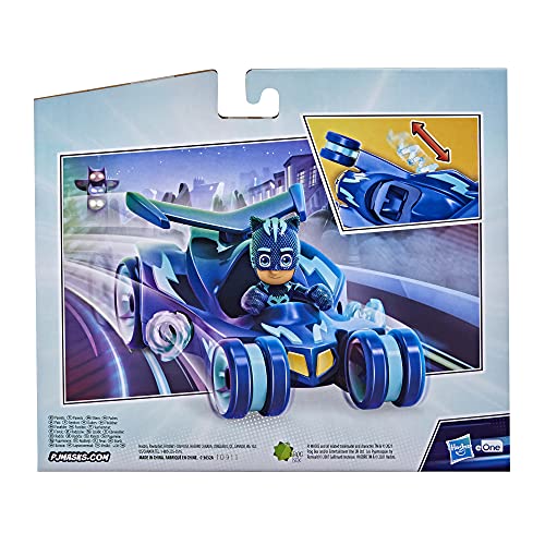 PJ Masks Deluxe Vehículo Preescolar, Juguete de Gato con Figura de acción Catboy para niños a Partir de 3 años (Hasbro F21355X1)