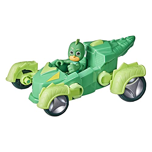 PJ Masks Deluxe Vehículo Preescolar Juguete, Mobile Car con Gekko Figura de acción para niños a Partir de 3 años (Hasbro F21345X1)