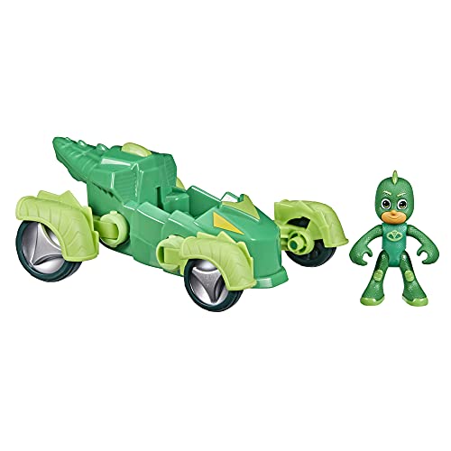 PJ Masks Deluxe Vehículo Preescolar Juguete, Mobile Car con Gekko Figura de acción para niños a Partir de 3 años (Hasbro F21345X1)