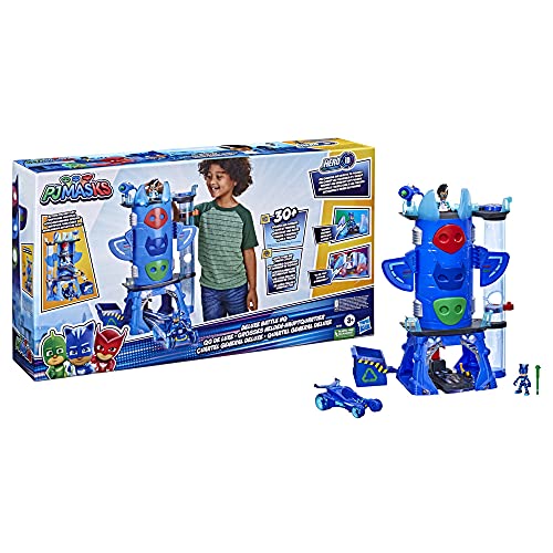 PJ Masks QG de Lujo, cuartel General, Juguete Preescolar con 2 Figuras y 1 vehículo, para niños a Partir de 3 años