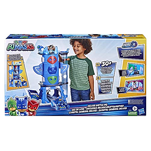 PJ Masks QG de Lujo, cuartel General, Juguete Preescolar con 2 Figuras y 1 vehículo, para niños a Partir de 3 años