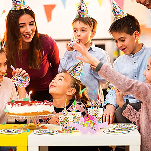 Plato de papel unicornio, unicornio Party Vajilla, 36 Pcs Juego de Cubiertos de Unicornio, Accesorios de fiesta de unicornio,Fiesta set niños cumpleaños unicornio