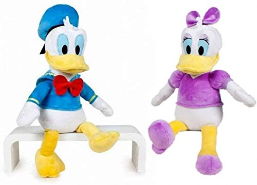 Play by Play Pack 2 Peluches Disney Pato Donald y Daisy Supersoft 40 cms de pie / 30 cm Sentado