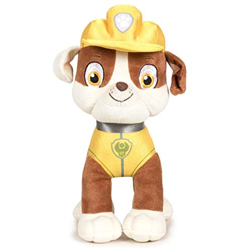 Play by Play Peluche Personaje Rubble - LA Patrulla Canina - Perro Bulldog INGLÉS Constructor (21cm de pie)