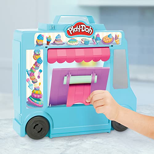 Play-Doh Juego de camión de Helado, Juguete de Juego para niños de 3 años en adelante con 20 Herramientas, 5 Colores compuestos de Modelado, más de 250 Combinaciones posibles