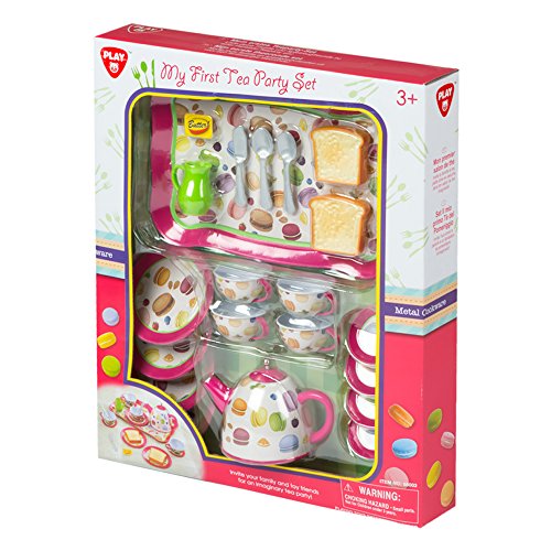 Playgo - Set metal de Té, 21 piezas, (ColorBaby 44592)