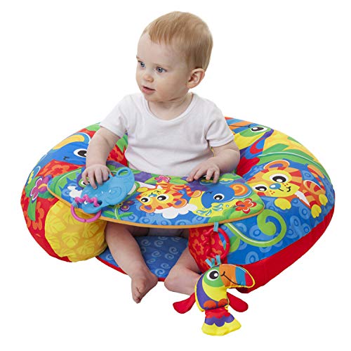 Playgro Activity - Cojín de Juegos y Asiento, Inflable, Más de 6 Meses, Nido de Actividades para Sentarse y Jugar, Multicolor, 40192