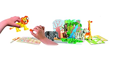 PlayMais World Jungle Kit de Manualidades para niños y niñas a Partir de 3 años I 850 Piezas de Colores, Plantillas e Instrucciones para Manualidades I estimula Creatividad y motricidad