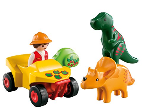 PLAYMOBIL 1.2.3- Quad con 2 Dinos, única (9120)