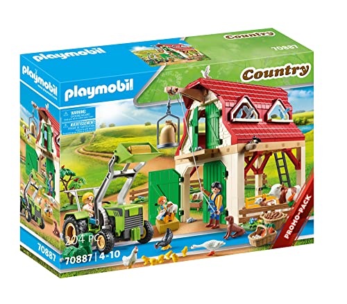 PLAYMOBIL - Country, Granja con cría de Animales pequeños, a Partir de 4 años