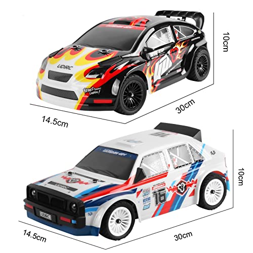 PLRRWJ 2.4G 4WD Coche de Deriva de Alta Velocidad, 1/16 Control Remoto Coche LED LED 30 km/h Carretera Control Remoto Coche RTR Modelo Modelo Eléctrico Coche Juguete Juguete Niño,A