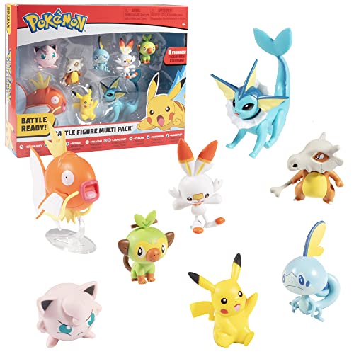 Pokemon Juego de 8 Figuras de Pokémon de 5 a 8 cm, con Licencia Oficial de Pokémon