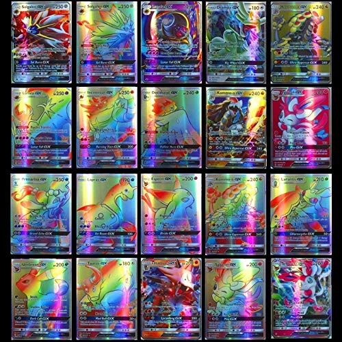 Pokémon - Juego de tarjetas de felicitación (100 unidades, 95 GX + 5 Mega Trading Cards