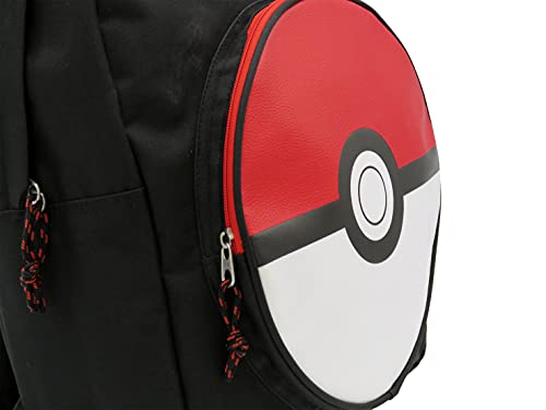 Pokémon, Mochila Juvenil Pokeball Producto Oficial Pokémon Adaptable a Trolley de Color Negro (CyP Brands)