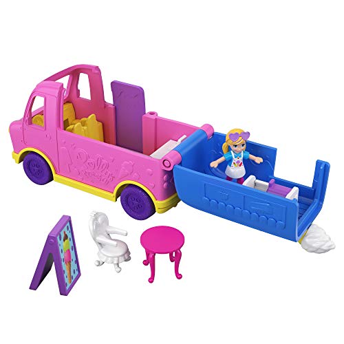 Polly Pocket Camión de Puesto de Helados, muñeca con accesorios (Mattel GGC40)