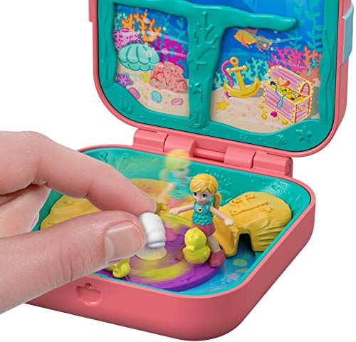 Polly Pocket Cofre Mundo Sorpresa Sirenas, Muñecas con Accesorios (Mattel GDK77) , color/modelo surtido