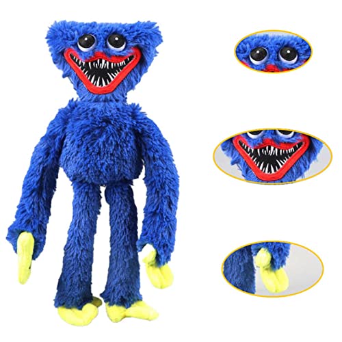 Poppy Playtime Huggy Wuggy Peluche de juguete Blue Monster Horror Christmas Stuffed Doll 15.7 in Cartoon Funny Poppys Playtime Peluche de peluche para niños y fanáticos Regalo (40 cm A)