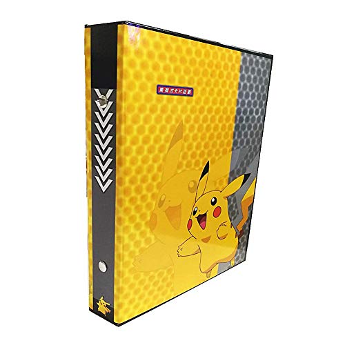 Porta tarjetas de Pokemon compatible con carpeta Carpeta coleccionable de tarjetas coleccionables GX EX Tarjetas de entrenador Álbumes 20 páginas pueden contener hasta 160 tarjetas Cubierta de Pikachu