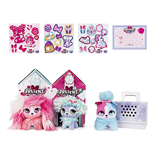 Present Pets, Fluffy Pack of 7.6cm Plush, Kids Toys for Girls Aged 5 and up Minis, Esponjoso BFFs 3 Unidades de 7,6 cm, Juguetes de Peluche para niños de 5 años en adelante (Spin Master 6061674)