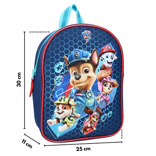 PRET - Mochila - Pat Patrulla - Niño - Escuela - Primaria - Maternelle - Guardería - Mochila - Mochila para niño / niña - Talla 30 cm - Tirantes ajustables + Estuche Chase