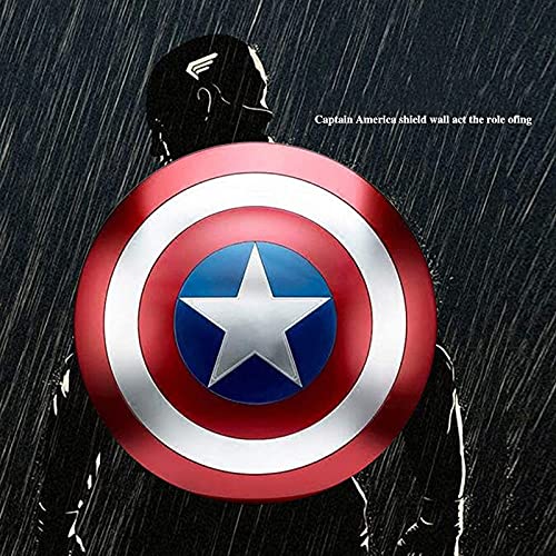 PRETAY Escudo Capitan America Metal 1: 1 Apoyos de Película Escudo Capitan America Adulto Avengers Versión De Película De Mano Juguete De rol De Superhéroe Capitán América Shield 32cm