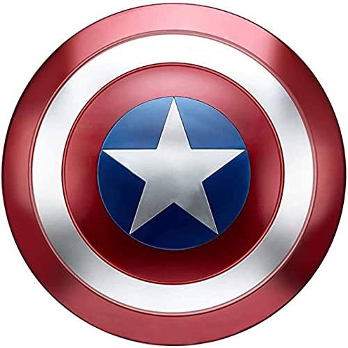 PRETAY Escudo Capitan America Metal 1: 1 Apoyos de Película Escudo Capitan America Adulto Avengers Versión De Película De Mano Juguete De rol De Superhéroe Capitán América Shield 32cm