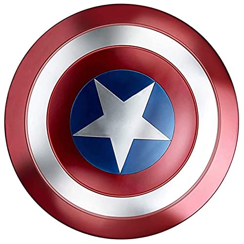 PRETAY Escudo Capitan America Metal Adulto 1: 1 Serie Avengers Legends Decoración Adulto Apoyos de Película Superhéroe Decoraciones,47.5CM