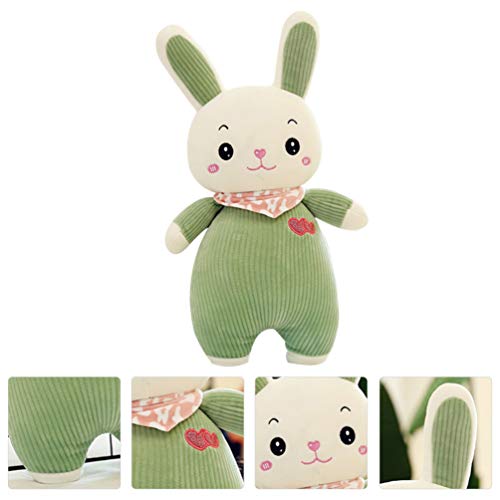 PRETYZOOM Conejito de Peluche de Felpa Suave Muñecos de Peluche Almohada Pequeño Juguete Niños Bebés Niñas Niños Regalos para Cumpleaños San Valentín Año Nuevo Decoración 45 Cm Verde