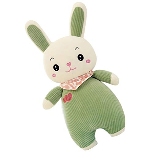 PRETYZOOM Conejito de Peluche de Felpa Suave Muñecos de Peluche Almohada Pequeño Juguete Niños Bebés Niñas Niños Regalos para Cumpleaños San Valentín Año Nuevo Decoración 45 Cm Verde