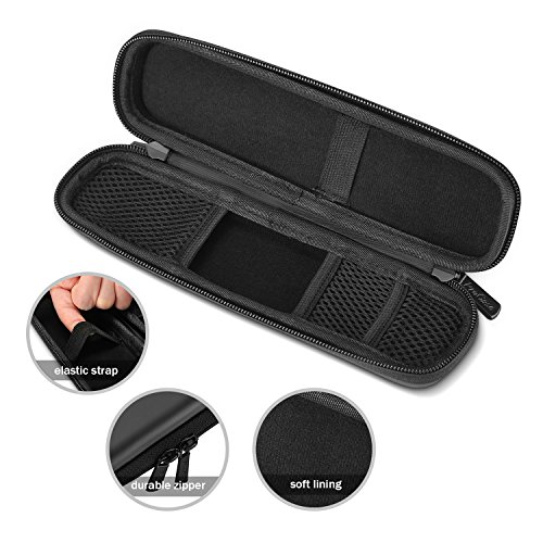 ProCase Funda para Apple Pencil, Estuche PU de Transporte Bolsa Protectora Rígida de EVA para Apple Pencil/Samsung S Pen/Lápiz para Surface, con Bolsillo de Malla y Correa Elástica -Negro