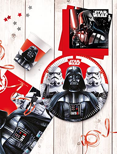 Procos 93440 - Platos de fiesta de Star Wars Final Battle, tamaño 23 cm, 8 unidades, desechables de papel, para cumpleaños infantil, vajilla de fiesta, FSC