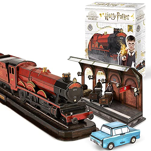 Puzzle 3D Harry Potter Expreso de Hogwarts by 4D Cityscape Kits de Modelo 3D Maquetas para Construir para Adultos Regalo de Cumpleaños para Niños Adolescente, 180 Piezas