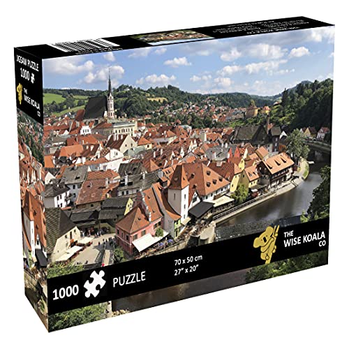 Puzzles para Adultos The Wise Koala Co – Puzzle 1000 Piezas - Tamaño Final Rompecabezas Adultos: 70 x 50 cm (Europa – Pueblo con Encanto)