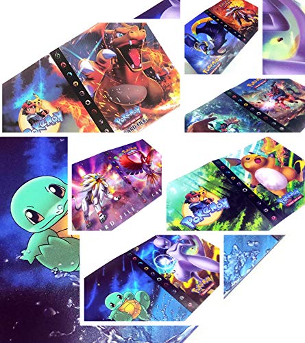 QIFAENY Album Compatible con Cartas Pokemon, Album Cartas Carpeta Cartas Compatible con Pokemon GX, Álbum de Cartas coleccionables de Pokémon, Capacidad para 30 páginas 240 Cartas (Charizard)