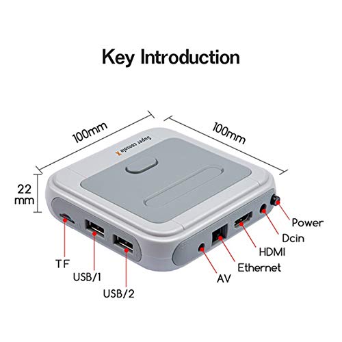 Q&N Consola De Videojuegos Arcade Retro Game Emulator Console Preinstalación 40000 Juegos HD 4K Salida HDMI 128G Mini Consola Portátil para Niños