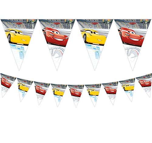 Qualatex 79711 Disney Cars 3 - Bandera triangular para fiestas , color/modelo surtido