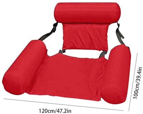 Queta Hamaca Inflable, Hamaca de Agua, Colchón de Aire Ultra cómodo, Colchón de Aire Flotante, Colchoneta Flotante, Plegable Silla de Piscina, Sillón portátil, para Adultos Cama Flotante de Agua