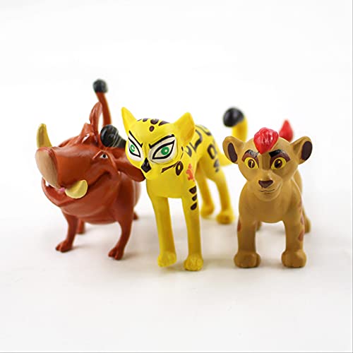 QWYU 12 unids/set de dibujos animados El León Guardia Rey Figuras Kion Simba Bunga Beshte Fuli Ono Figura de Acción Juguetes Regalo Para Niños