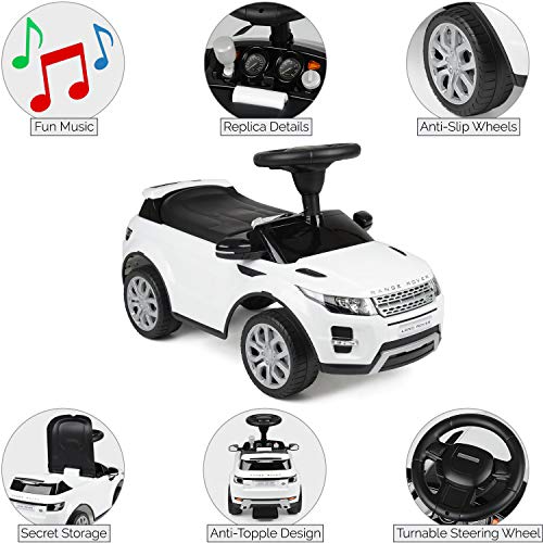 Range Rover Ride On Car, Kids Foot to Floor, Toddler Evoque SUV, efectos de sonido, almacenamiento debajo del asiento