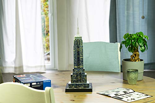 Ravensburger - Chrysler Building edición Nocturna, Puzzle 3D con 216 Piezas y Accesorios (125951)