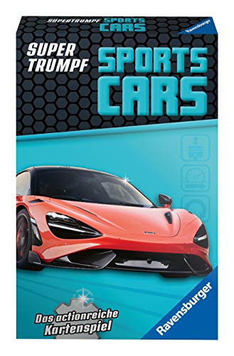 Ravensburger Juego de Cartas para niños 20683, Juego de Cartas de Sports-Cars, Quartett y Trump, para Fans de la tecnología a Partir de 7 años