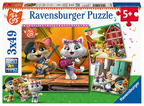 Ravensburger Puzzle - 44 Gatos Puzzle 3 X 49 Pz, Puzzle Para Niños