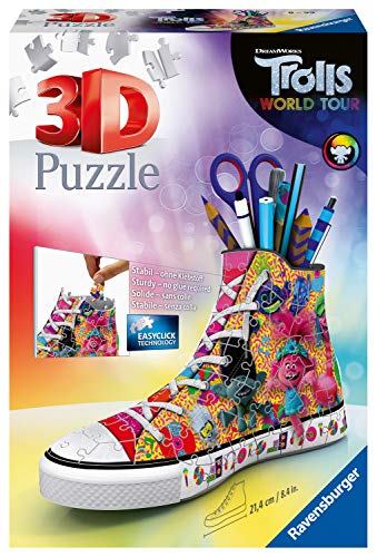 Ravensburger Trolls 2 World Tour Trainer 108 Piezas Rompecabezas 3D para niños a Partir de 8 años. Ideal para ordenar el Escritorio o para lápices. (11231)