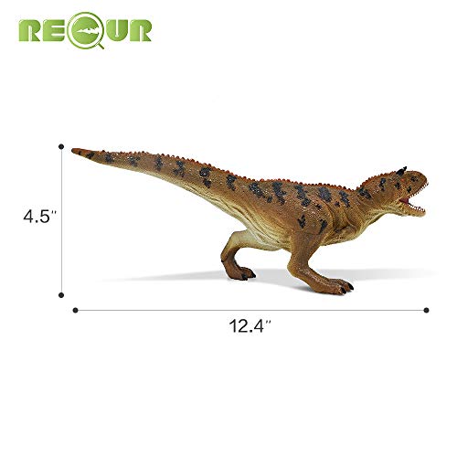 RECUR Carnotaurus jurásicos Dinosaurio Juguetes de acción Modelo de plástico 12.4 Pulgadas Coleccionables o Regalos creativos para niños Juguetes Juguete para niños