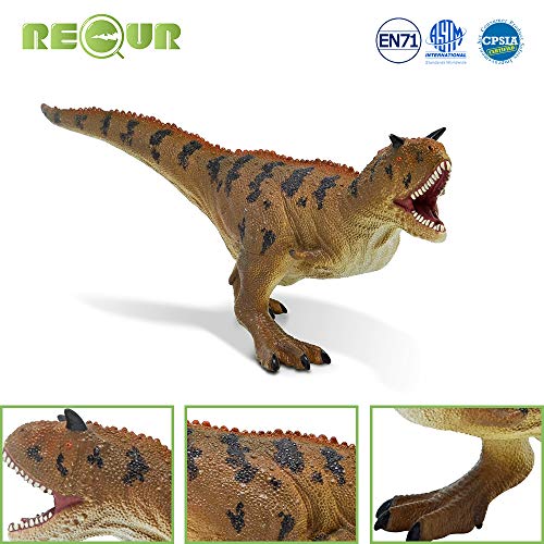 RECUR Carnotaurus jurásicos Dinosaurio Juguetes de acción Modelo de plástico 12.4 Pulgadas Coleccionables o Regalos creativos para niños Juguetes Juguete para niños