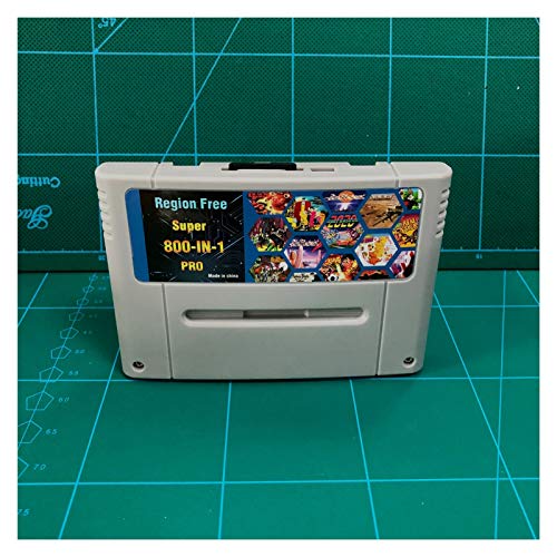 Red plum GAOHEREN KY Technology Super 800 en 1 Pro Remix Tarjeta de Juego Fit para SNES 16 bit Videojuegos Consola Cartucho Soporte Todos los EEUU/EUR/Japón Consolas GHR (Color : SuperPro Grey Shell)