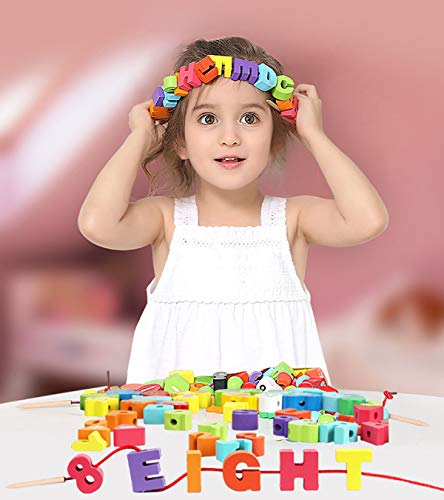 Regalos de Juguetes para 3 4 5 6 Años de Edad, Niñas, Niños, Threing Beads Juguetes Encargado de Juguetes de Roscado para Niños Niña Edad 3 4 5 Juguete Educativos Regalo para 3 4 5 6 Años de Edad